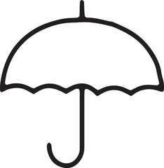 black umbrella on white background
