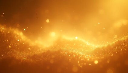 Slow-moving golden dust particles in warm ambient light. Elegant for cinematic background, wedding videos, or luxury branding.