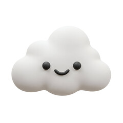 Obraz premium Smiling 3D Cloud Illustration