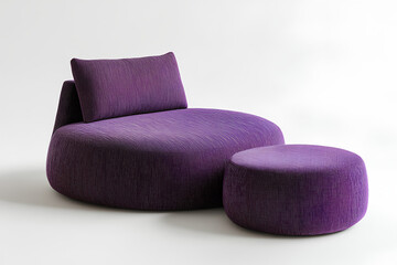 purple leather sofa