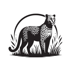 vector illustration of a leopard