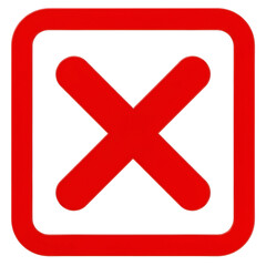 Obraz premium Red X Mark 3D Illustration