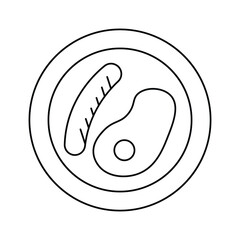 sausage and steak illustration