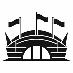 silhouette of a boat