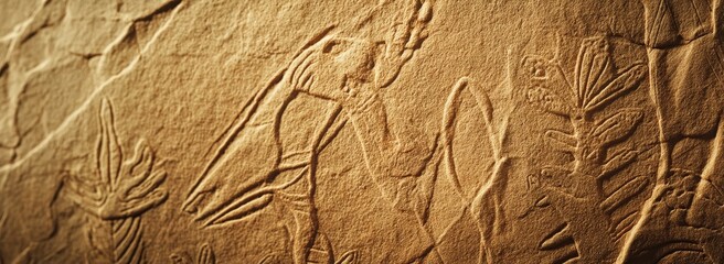 Ancient Cave Painting Of Animal Figure