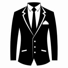 op Minimalist Suit Silhouette Icon Designs for Branding