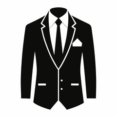 op Minimalist Suit Silhouette Icon Designs for Branding