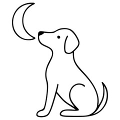 vector illustration of a dog