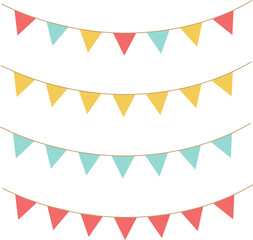 set of colorful flags