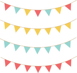 set of colorful flags