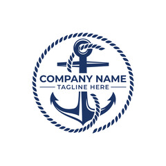 Marine Business Logo – Rope and Anchor Design for Boat or Coastal Brand