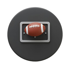 3D Football Icon Illustration