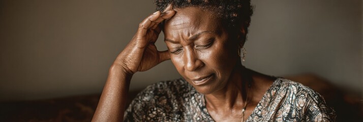 Signs of Burnout in Caregivers From Underserved Groups Illustrated Through a Womans Expression of Stress and Concern in a Quiet Indoor Setting