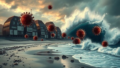 Viruses Looming Over Coastal Town