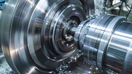 Close-up of internal turning operation on a lathe, showcasing a cutting tool shaping the inner diameter of a metal pipe or cylinder