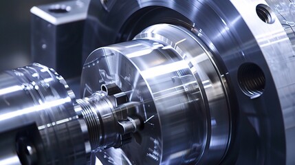 Close-up of internal turning operation on a lathe, showcasing a cutting tool shaping the inner diameter of a metal pipe or cylinder