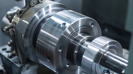 Close-up of internal turning operation on a lathe, showcasing a cutting tool shaping the inner diameter of a metal pipe or cylinder