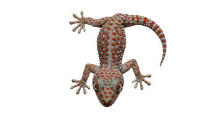 Tokay Gecko with Distinctive Orange Spots and Adhesive Toe Pads