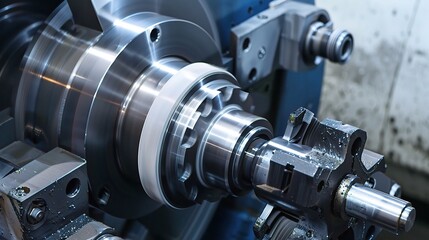 Close-up of internal turning operation on a lathe, showcasing a cutting tool shaping the inner diameter of a metal pipe or cylinder