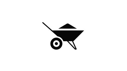 Wheelbarrow Icon: Construction, Gardening, and Labor Symbol