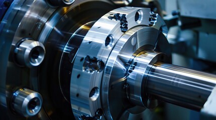 Close-up of internal turning operation on a lathe, showcasing a cutting tool shaping the inner diameter of a metal pipe or cylinder