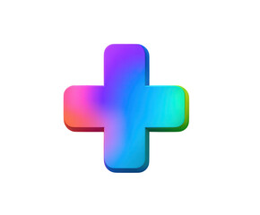 Fototapeta premium Colorful Plus Sign