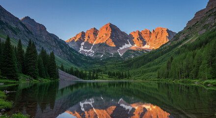 Colorado Day Serenity – Summer Reflections at Maroon Bells