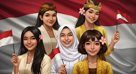 Fototapeta premium Indonesian Independence Day