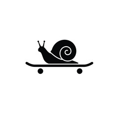 Snail on skateboard slow and steady wins the race