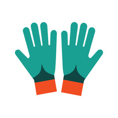 Fishing gloves vector illustration