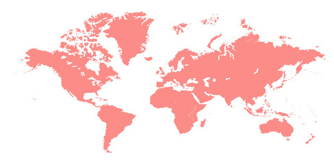 Fototapeta premium world map continents, world map picture, world map vector image, modern world map, Illustration, eps 10, worldwide, all continents, all countries, worldwide project