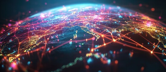 Obraz premium Global interconnected network