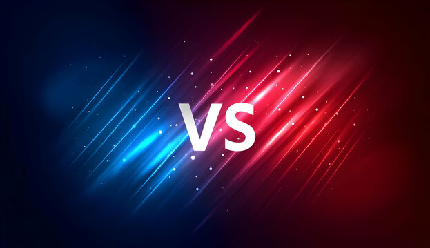 Dynamic clash of colors with a bold 'vs' in the center, ideal for competitive themes and visual storytelling.
