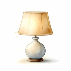 A stylish table lamp illuminating a cozy room with warm light, perfect for creating a relaxing ambiance.