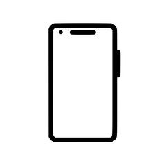 Minimal Black Line Mobile Phone Icon for Modern Communication