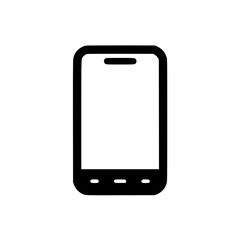 Minimal Black Line Mobile Phone Icon for Modern Communication