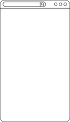 Minimalist Browser Window With Rounded Search Bar