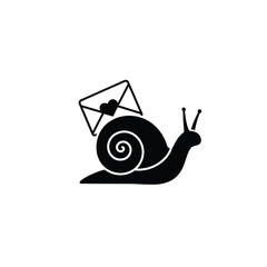 Snail mail delivery love letter cute graphic © dipu