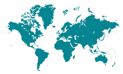 World map Illustration, world map picture, world map vector image, modern world map, Illustration, eps 10, worldwide, all continents, all countries, worldwide project