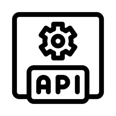 API symbol line icon