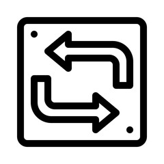 Arrow sync line icon