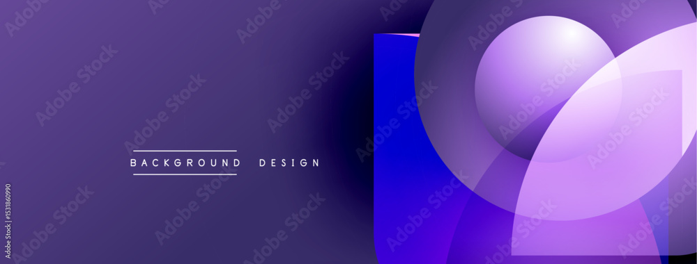 Aufkleber Purple abstract background. Overlapping shapes create dynamic visual effect. Modern design elements present sleek composition.