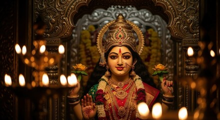 Lakshmi goddess hinduism diwali devi indian culture traditional spirituality