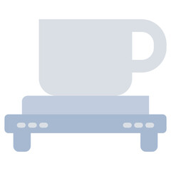 Coffee Cup Flat Icon, Coffee Shop Concept Flat Design Style