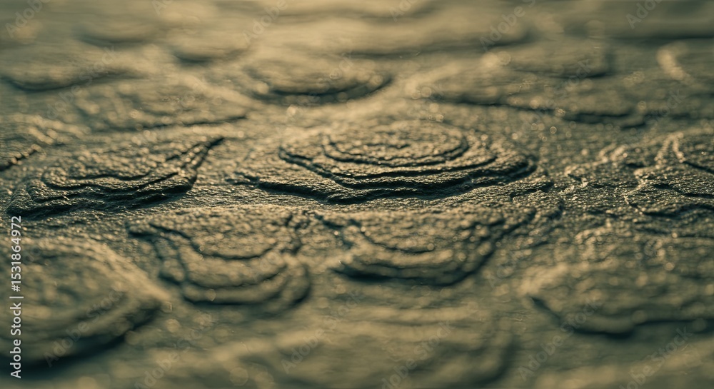 Poster The image is a close up of a surface with a pattern of small circles