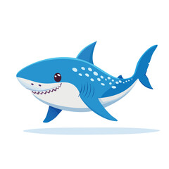 Naklejka premium Whale Shark Streamlined Vector Art with Flat Colors and Sharp Linework