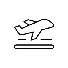 Flight Departure Icon Modern Minimal Outline Vector Illustration