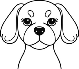 Artistic Dog Silhouette Vector Clipart