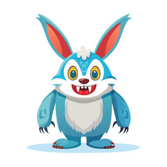 Obraz premium Arctic Hare Streamlined Vector Art with Flat Colors and Sharp Linework