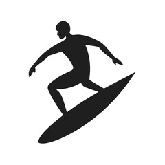 Surfer silhouette vector illustration